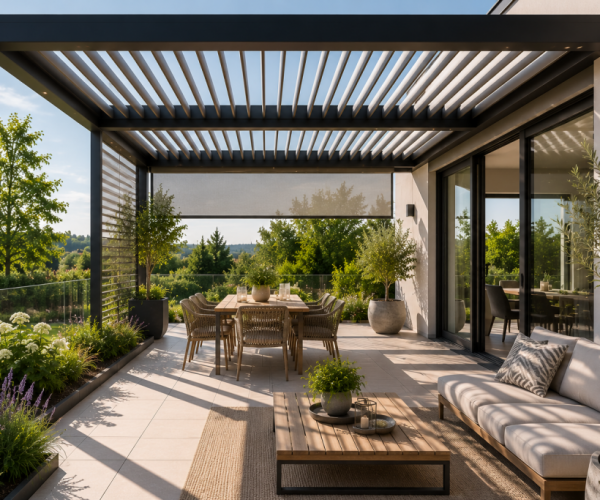 Pergola aus Polen mit Montage – wie schafft man auf einer südlich ausgerichteten Terrasse angenehmen Schatten ohne dunkle Raumwirkung?